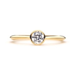 Plain Engagement Ring Ver.2 K18 YELLOW GOLD0.3ct)