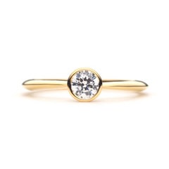 Plain Engagement Ring Ver.2 K18 YELLOW GOLD0.3ct)