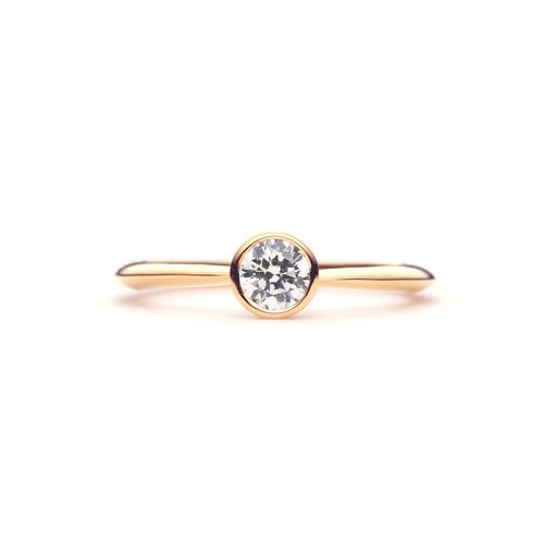 Plain Engagement Ring Ver.2 K18 PINK GOLD（0.3ct)