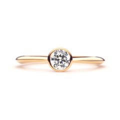 Plain Engagement Ring Ver.2 K18 PINK GOLD0.3ct)