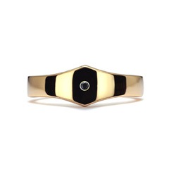 Set Ring��for mens��K18YG/Black Diamond