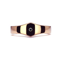 Set Ring��for mens��K18PG/Black Diamond