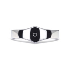 Set Ring��for mens��Pt950/Black Diamond