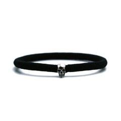 Skull Rubber Bracelet / Silver925