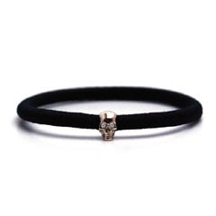 Skull Rubber Bracelet / K10 & Diamond