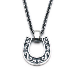 ARGENT GLEAM OLD HORSE SHOE NECKLACELarge