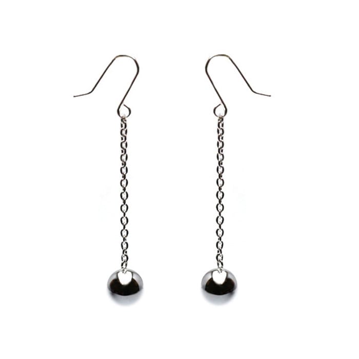 DECORATE シルバーボールチェーンピアス