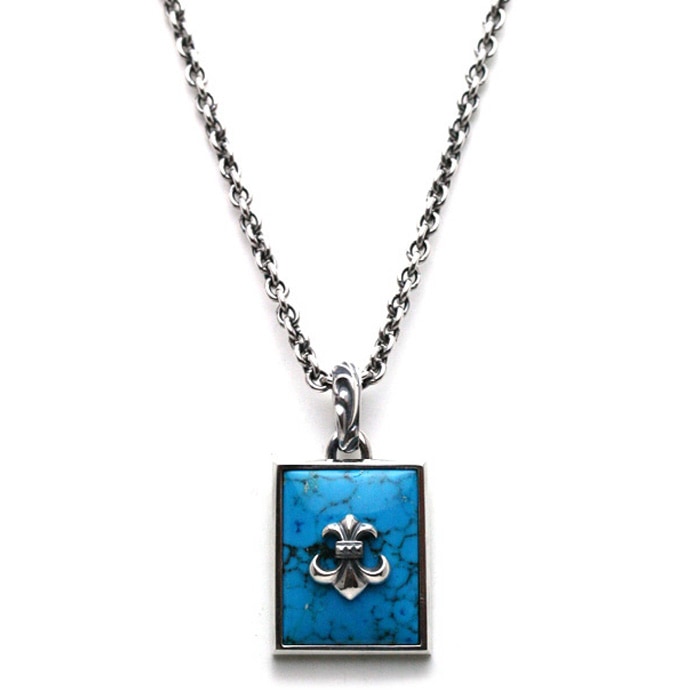 Square Turquoise Necklace/ Lily