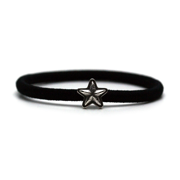 Star Rubber Bracelet / Silver925