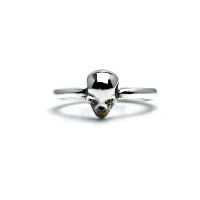 Small Skull Ring / Silver & K18Gold(Diamond)
