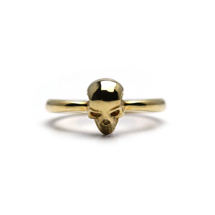 Small Skull Ring / K18Gold