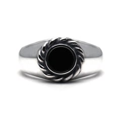 Flat Onyx Ring / Small