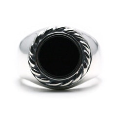 Flat Onyx Ring / Large