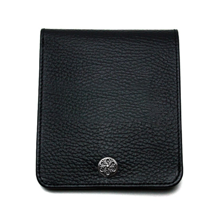 ArgentGleam Classic Short Wallet / フラワーボタン