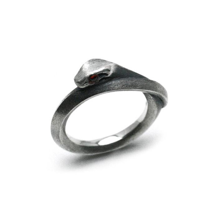 Snake Single Ring / ガーネット