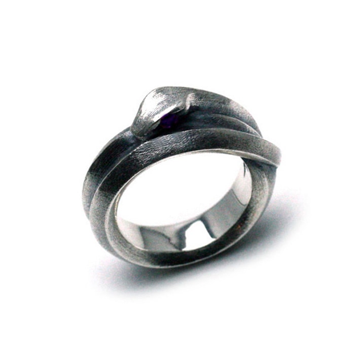 Snake Double Ring / アメジスト