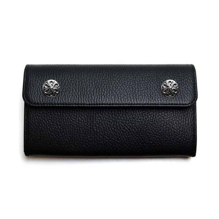 ArgentGleam Classic Long Wallet / フラワーボタンLarge