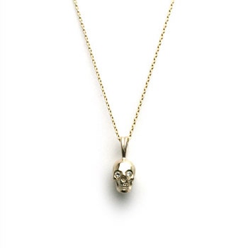 Small Skull Necklace / K10Gold & Diamond