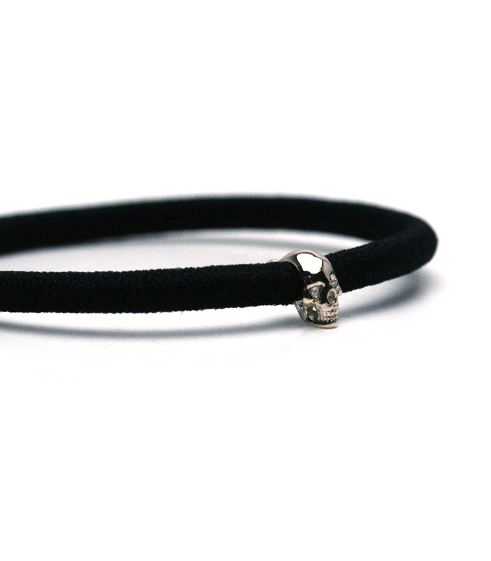 Skull Rubber Bracelet / K10 & Diamond