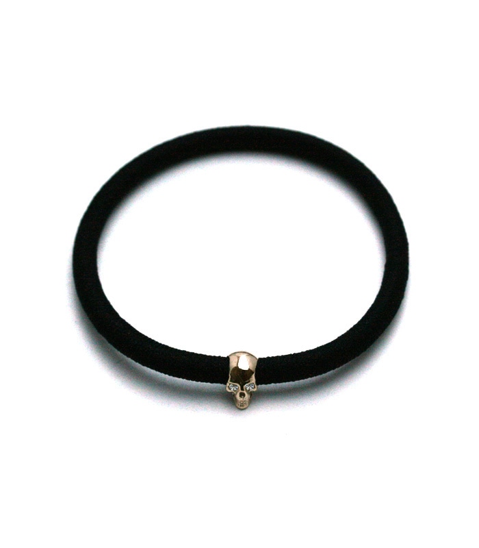 Skull Rubber Bracelet / K10 & Diamond
