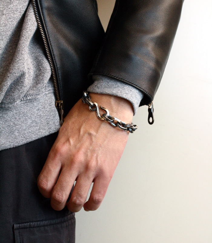 Spinal Chain BraceletLarge / Silver