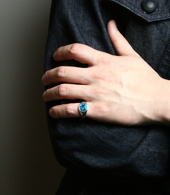 Turquoise Signet Ring/ Medium