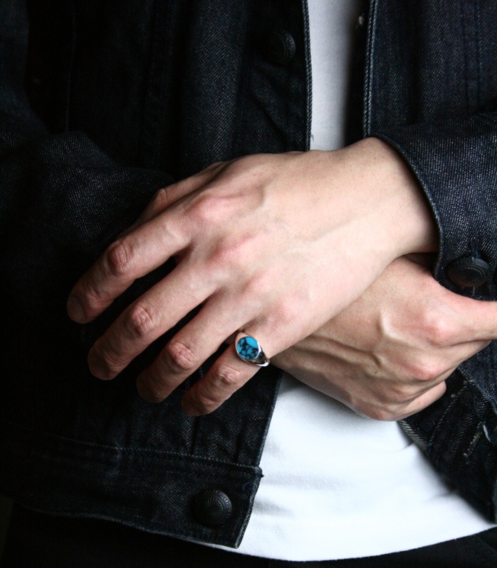 Turquoise Signet Ring/ Medium