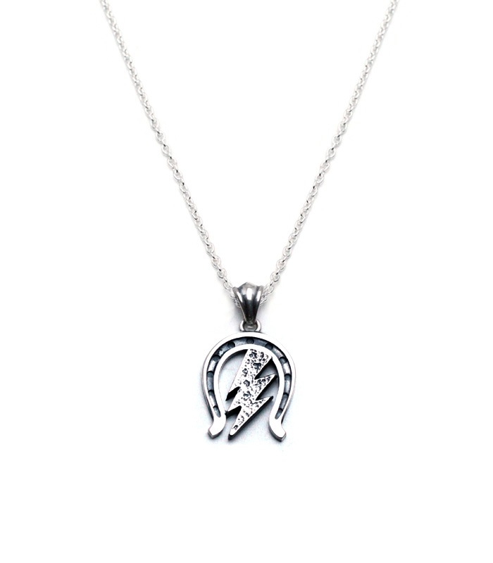 LUCKY HORSESHOE Necklace / Thunder Silver