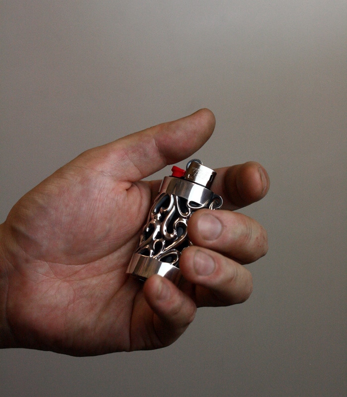 ArgentGleam Classic Arabesque Lighter Case / Small