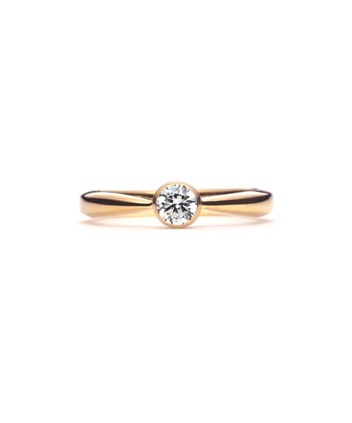 Classic Engagement Ring K18 PINK GOLD0.2ct)