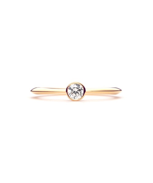 Plain Engagement Ring Ver.2 K18 PINK GOLD��0.15ct)
