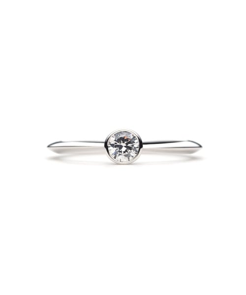 Plain Engagement Ring Ver.2 PLATINUM 950��0.2ct)