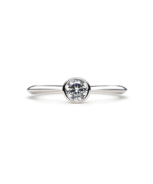 Plain Engagement Ring Ver.2 K18 WHITE GOLD0.3ct)