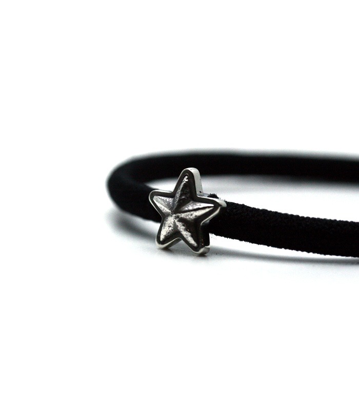 Star Rubber Bracelet / Silver925