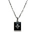 Square Onyx Necklace/ Cross01