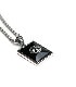 Square Onyx Necklace/ Cross01