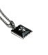 Square Onyx Necklace/ Cross02