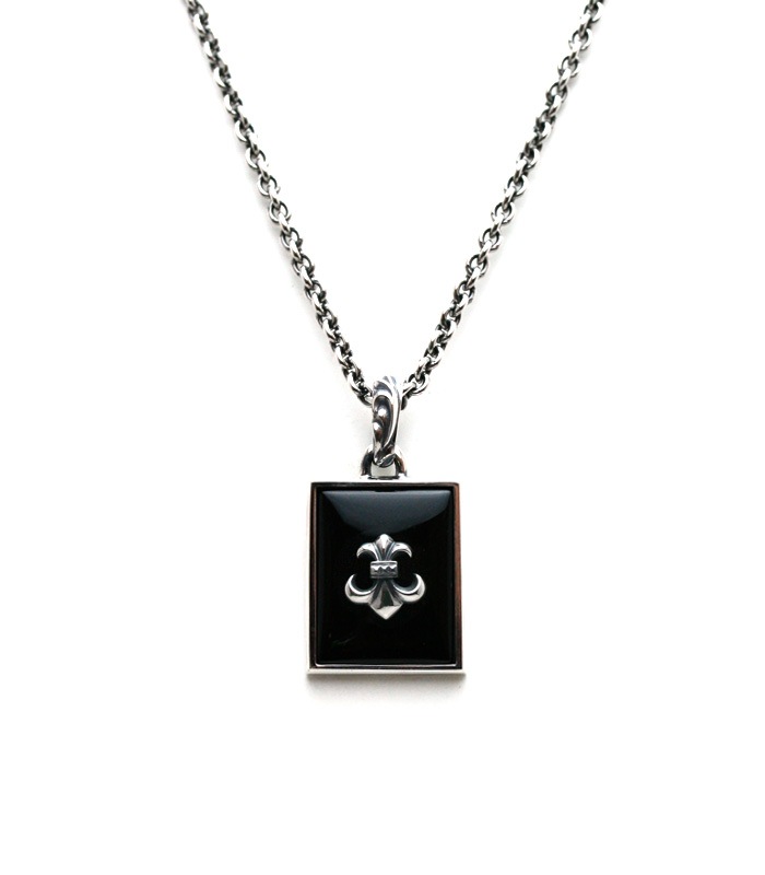 Square Onyx Necklace/ Lily
