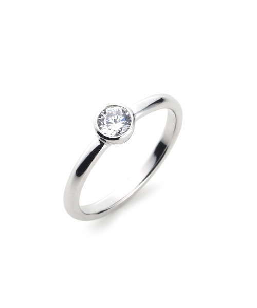 Plain Engagement Ring PLATINUM 950��0.3ct)
