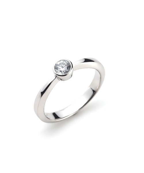 Classic Engagement Ring K18 WHITE GOLD��0.2ct)