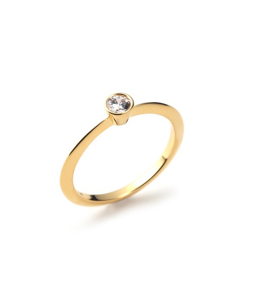 Plain Engagement Ring Ver.2 K18 YELLOW GOLD��0.15ct)