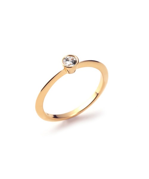 Plain Engagement Ring Ver.2 K18 PINK GOLD��0.15ct)