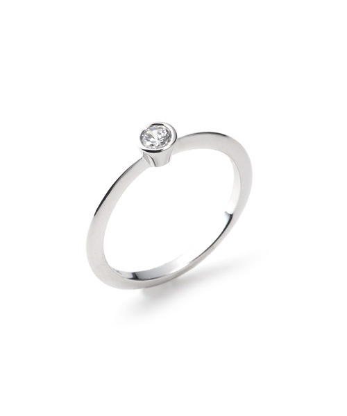 Plain Engagement Ring Ver.2 K18 WHITE GOLD��0.15ct)