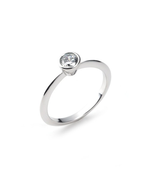 Plain Engagement Ring Ver.2 K18 WHITE GOLD0.3ct)