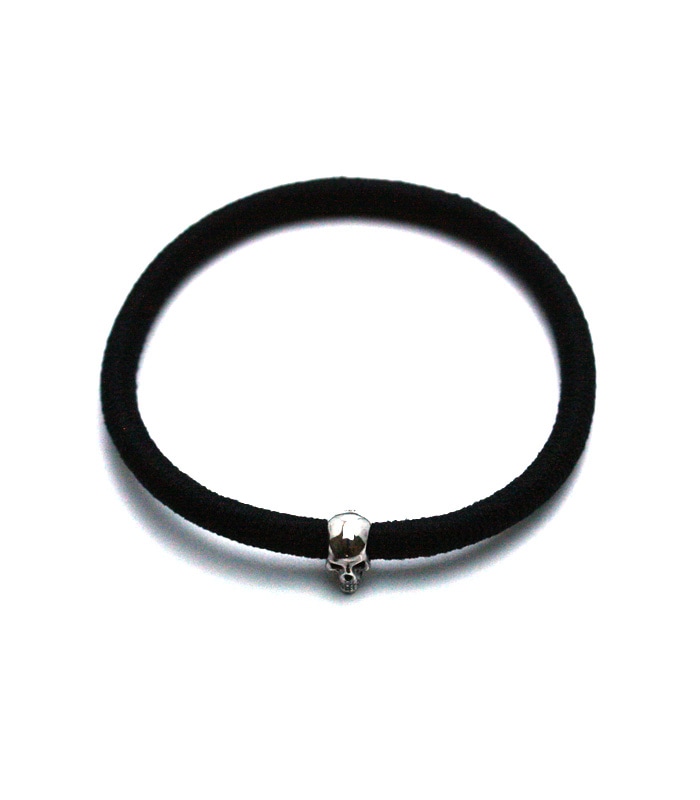 Skull Rubber Bracelet / Silver925