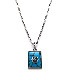 Square Turquoise Necklace/ Cross01