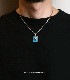Square Turquoise Necklace/ Cross01