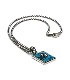 Square Turquoise Necklace/ Cross02