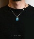Square Turquoise Necklace/ Cross02