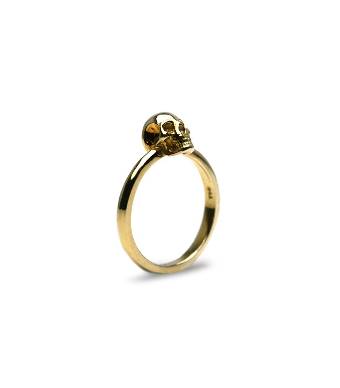 Small Skull Ring / K18Gold